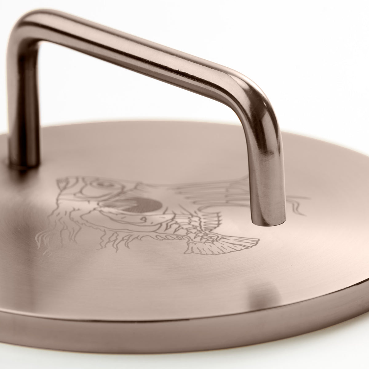 Bronze Fish Weight handle, low angle