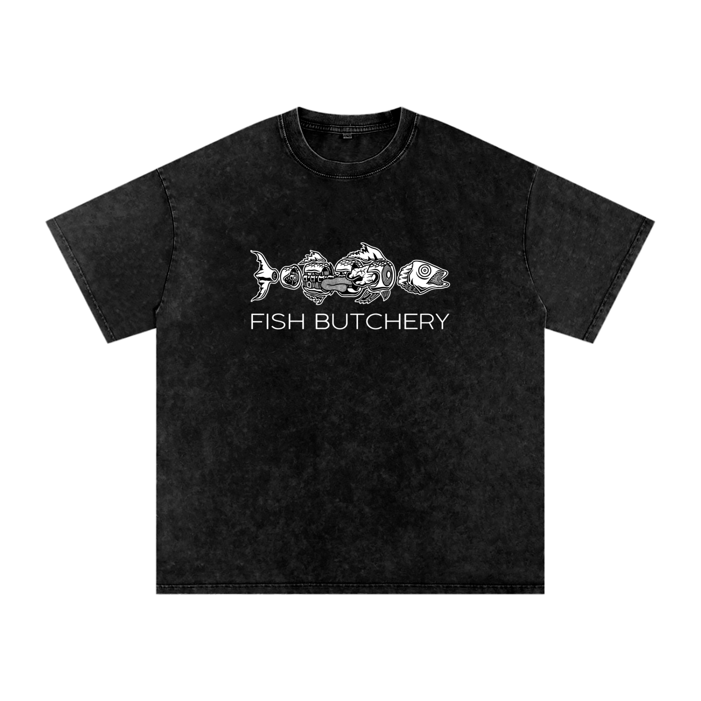 Fish Butchery Acid Wash T-Shirt