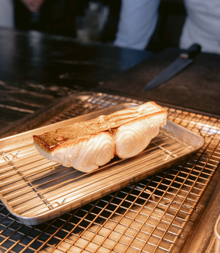 Crisp skin fish, cooked with the Fish Weight