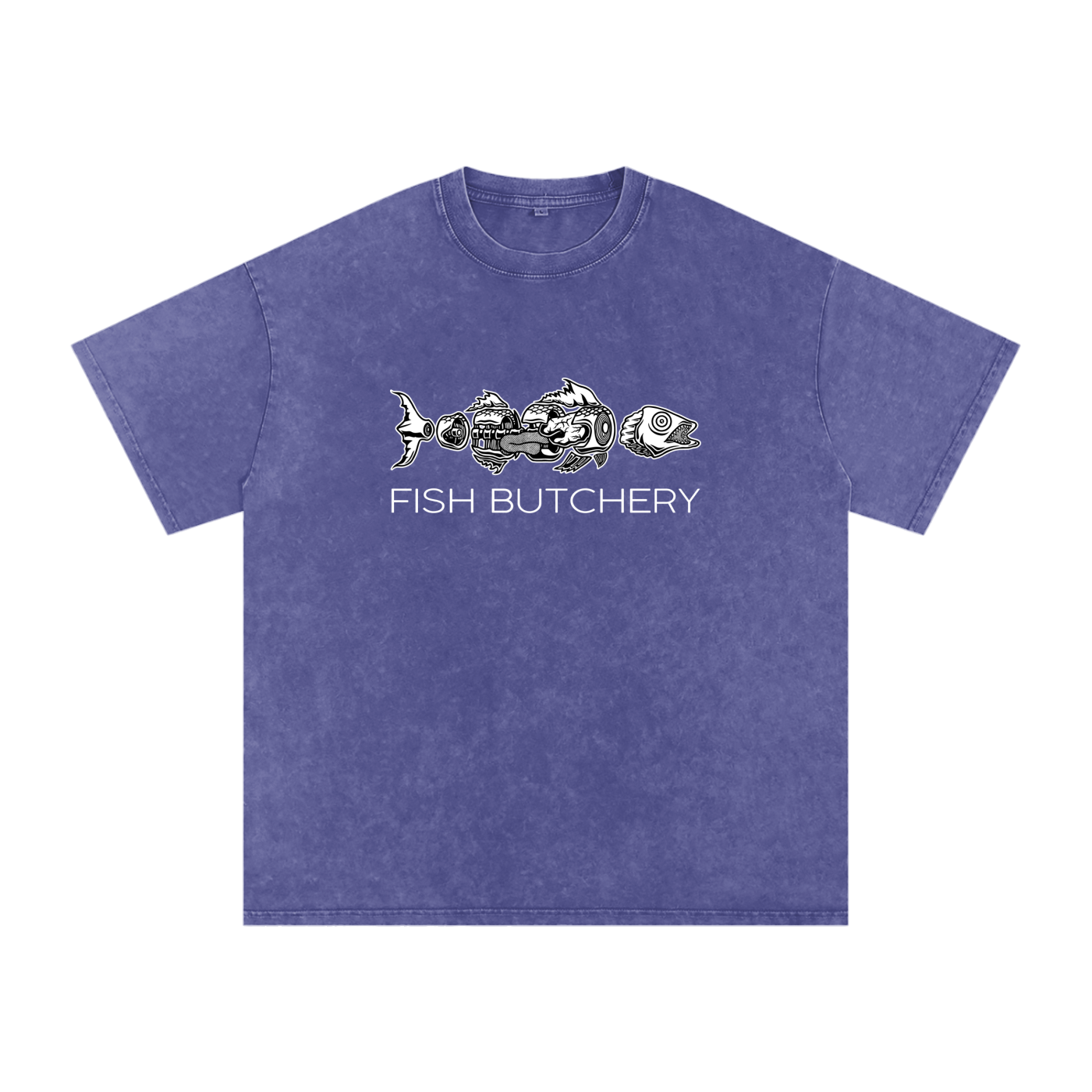 Fish Butchery Acid Wash T-Shirt
